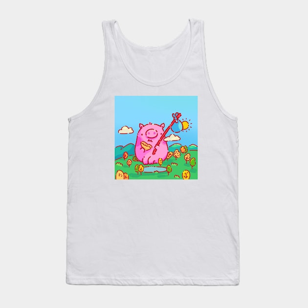 Giant pig in a small world Tank Top by Tinyarts